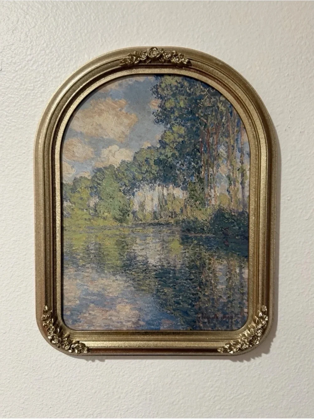 “Poplars On The Epte” by Claude Monet 11x14 inches impressionist art work vintag